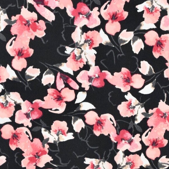 NWT White House Black Market black and pink blouse - Picture 3 of 3